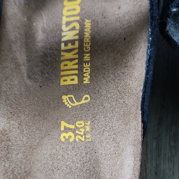 Birkenstock Black Suede Sandals, Size 37, Regular Width, EUC. - Picture 2 of 8